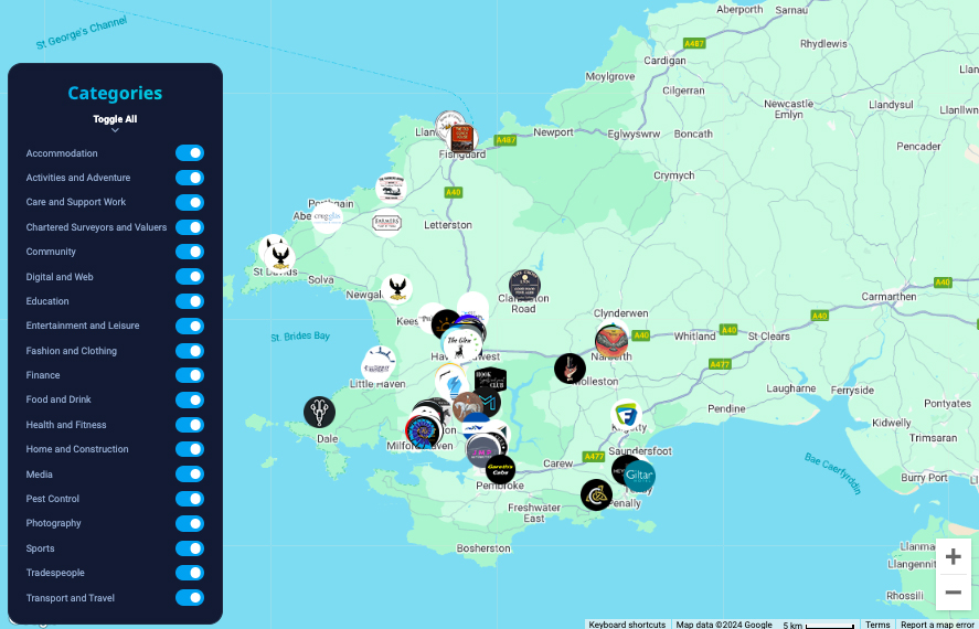 Connect: Pembrokeshire Business Map