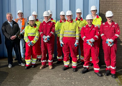 Ten of the cohort on the first day of the Pembrokeshire Work Ready Programme with David Warrell, MD of Providence Training, and Instructor Simon Lindsey (two of the 12 did not want to be photographed).