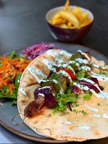 Lamb kebabs at The Glen