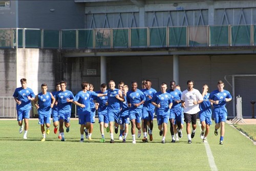 Jack Britton training at the La Manga Academy Stadium