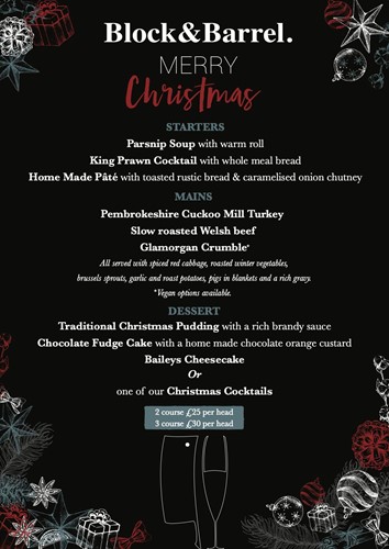 Block&Barrel Christmas Menu