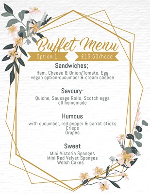 Buffet Menu Option 1