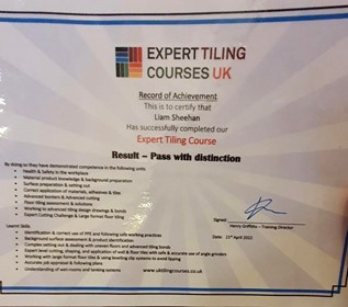 Expert Tiling Course Certificate