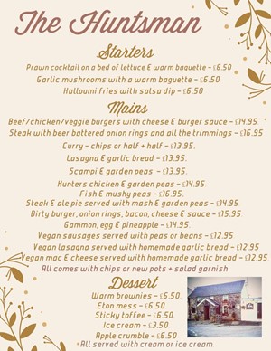 The Hunstman Menu